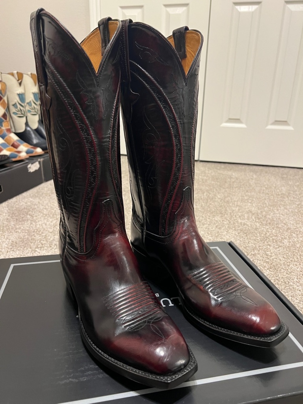 Lucchese Black Cherry Gavin Boots